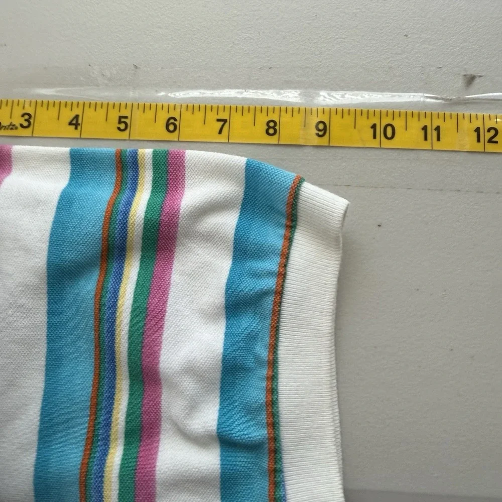 VTG Polo‎ Ralph Lauren Polo Shirt Mens S Pastel Stripes Blue Pony Preppy 90s Y2k